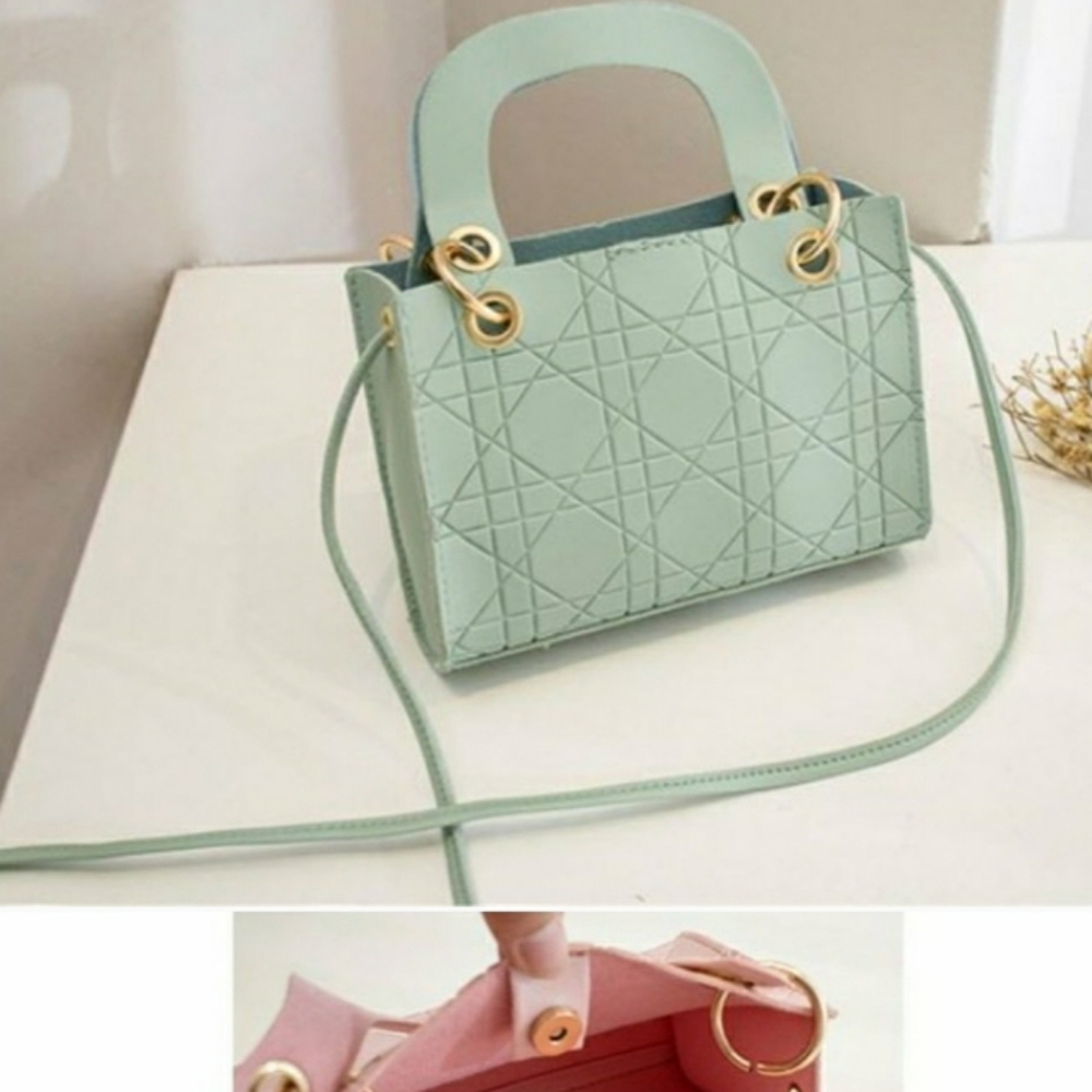 Wasabi colored small designed fashion crossbag